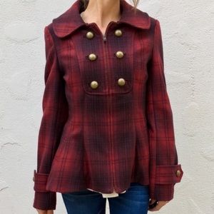 Anthropologie Elevenses Wanigan Peplum Coat